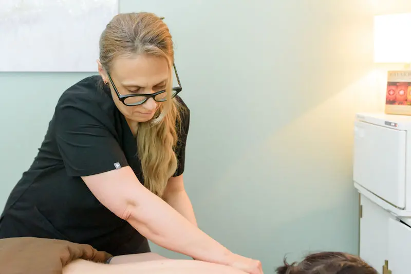 Massage therapy in action