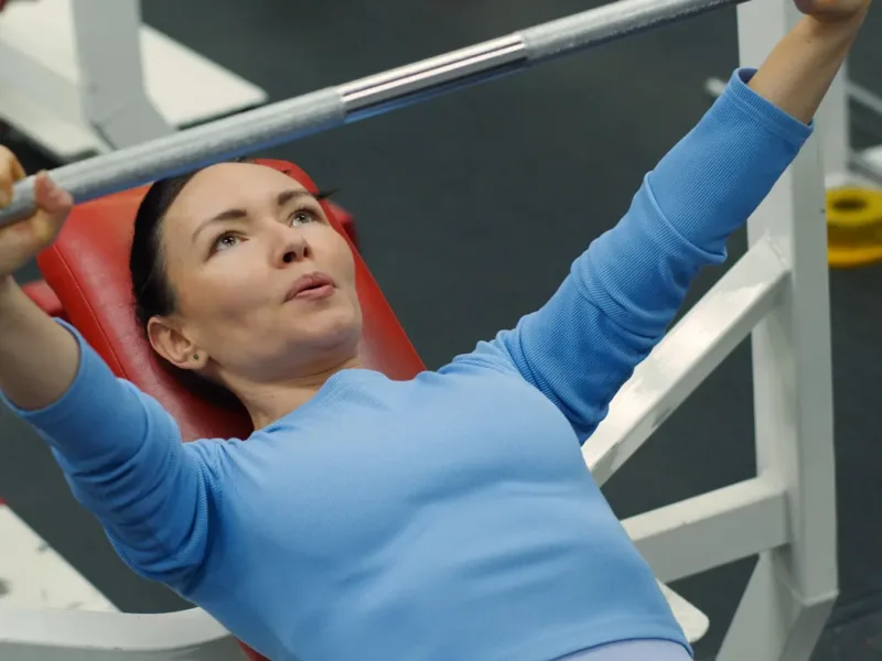 Woman weightlifting